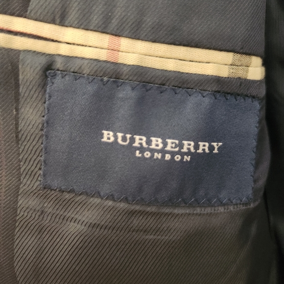 Burberry Derk Grey Pencil-Striped Suit Jacket Size 38 reg - Picture 4 of 4